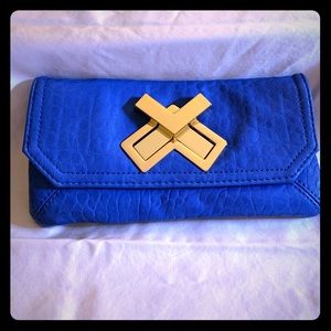 Royal Blue wallet with Gold details